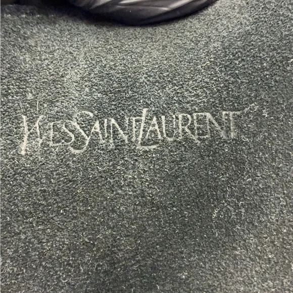 Chic Vintage YSL Black Suede Women's Tote Bag.Yves Saint Laurent Whipstitch